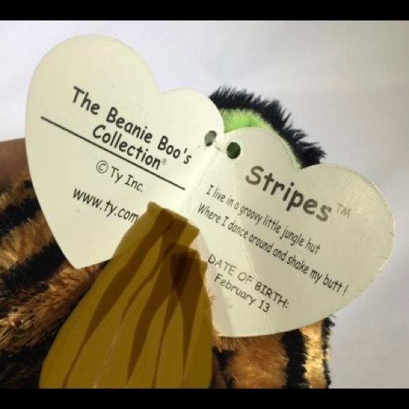 Stripes Beanie Boos Ty Tiger - Picture 11 of 12